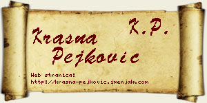 Krasna Pejković vizit kartica